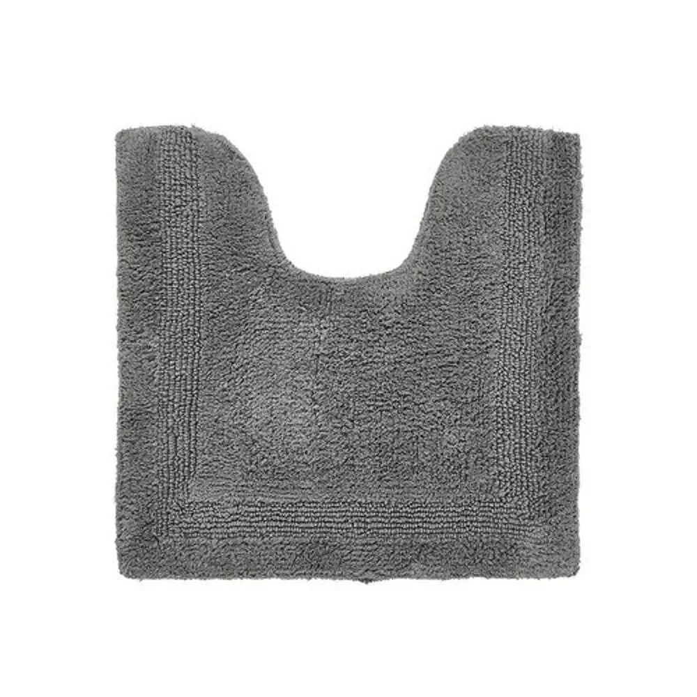 Better Trends Lux 20x20 Gray 100% Cotton Reversible Bath Mat Rug